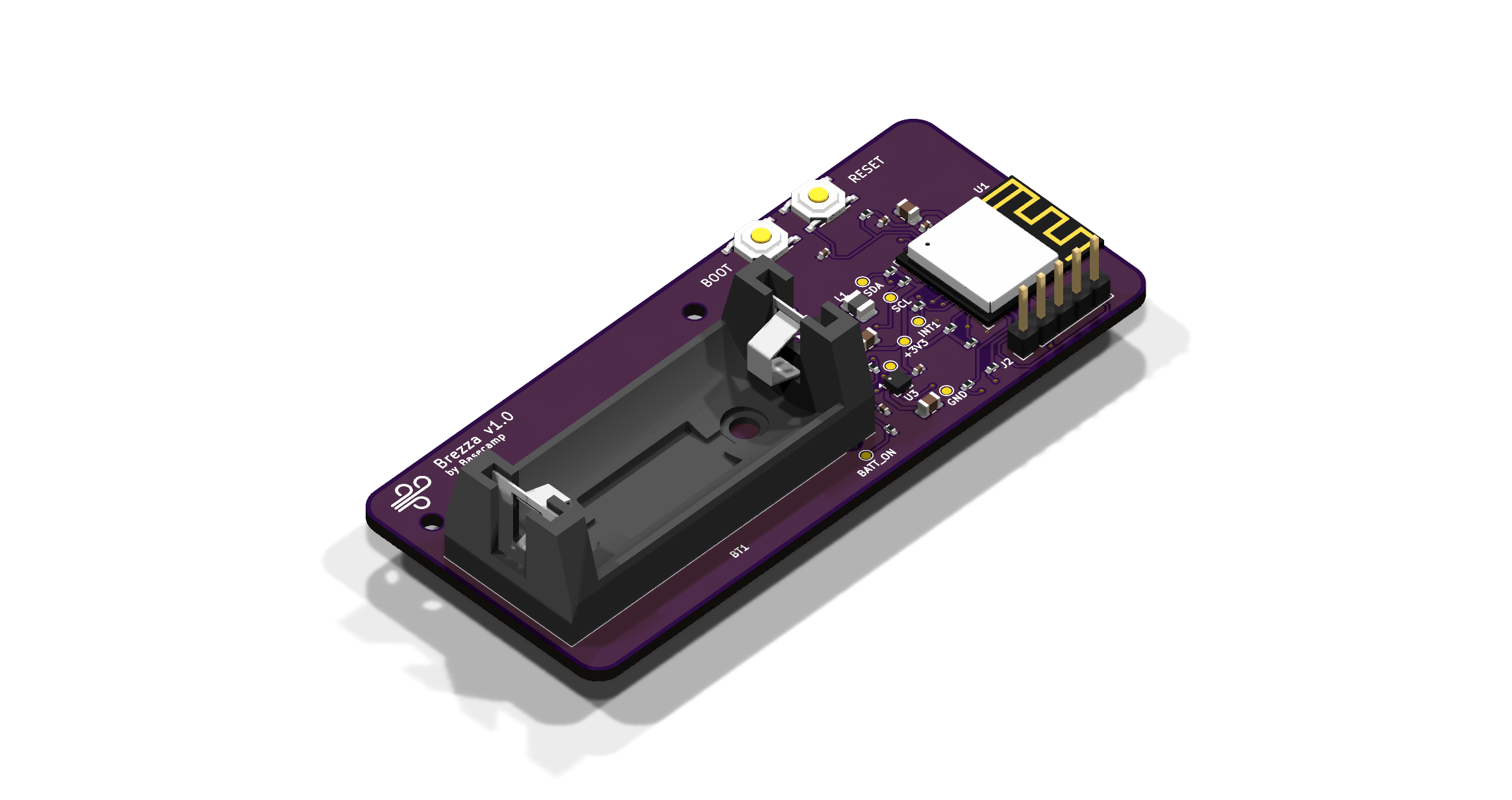 Module board, 3D view