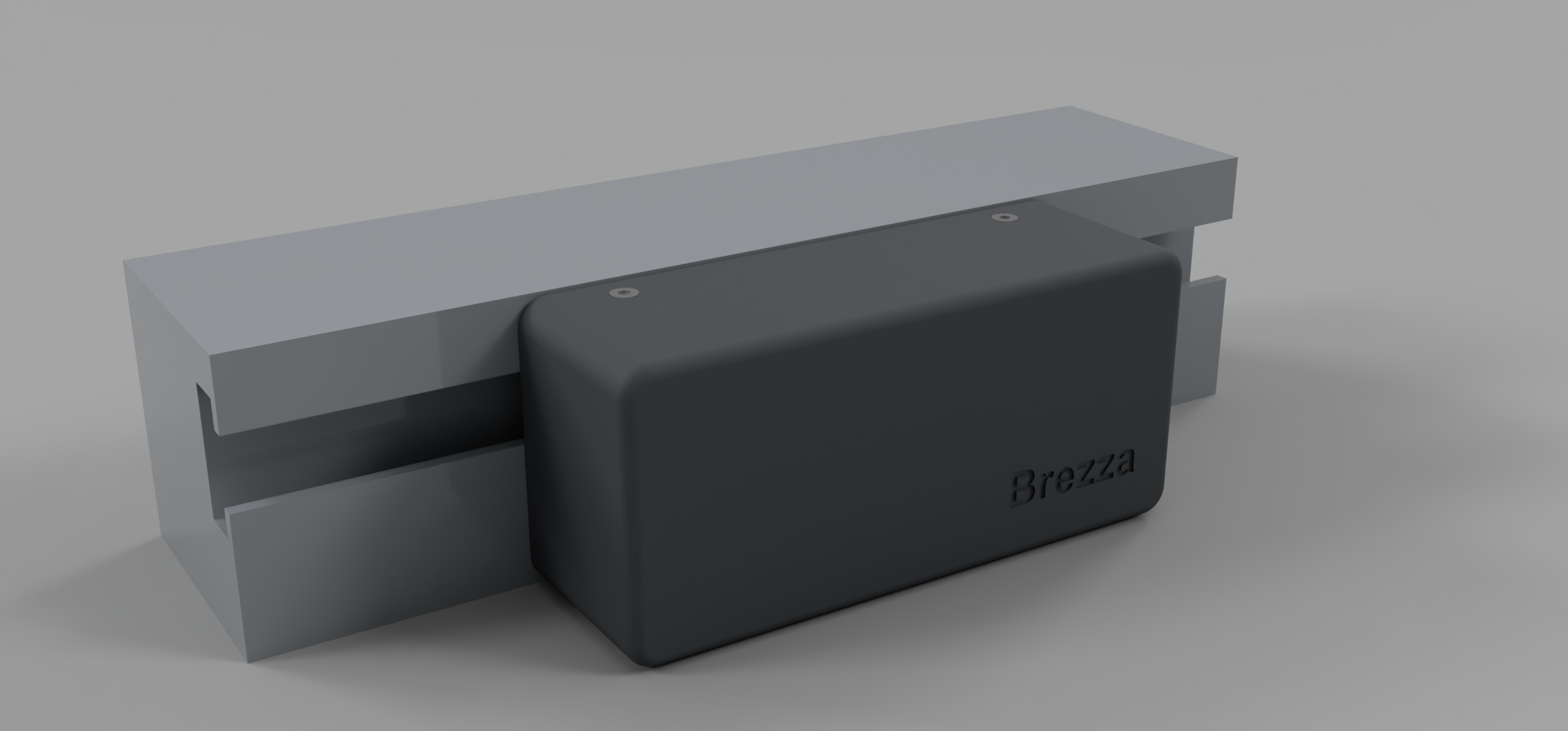 Brezza mounted on the front bar of an awning